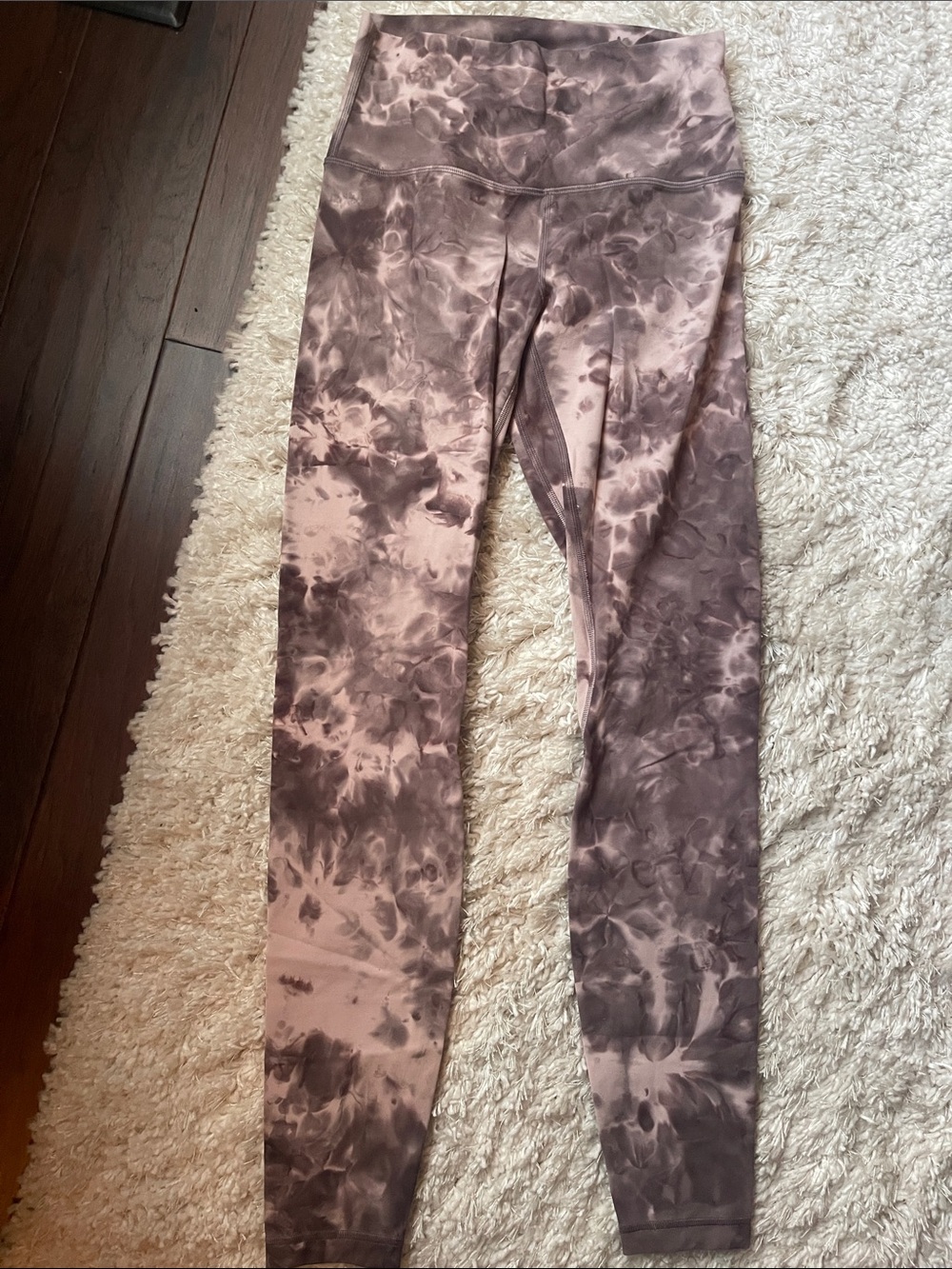 lululemon athletica women’s  Tie-Dye Leggings in Pink and Brown Size 6